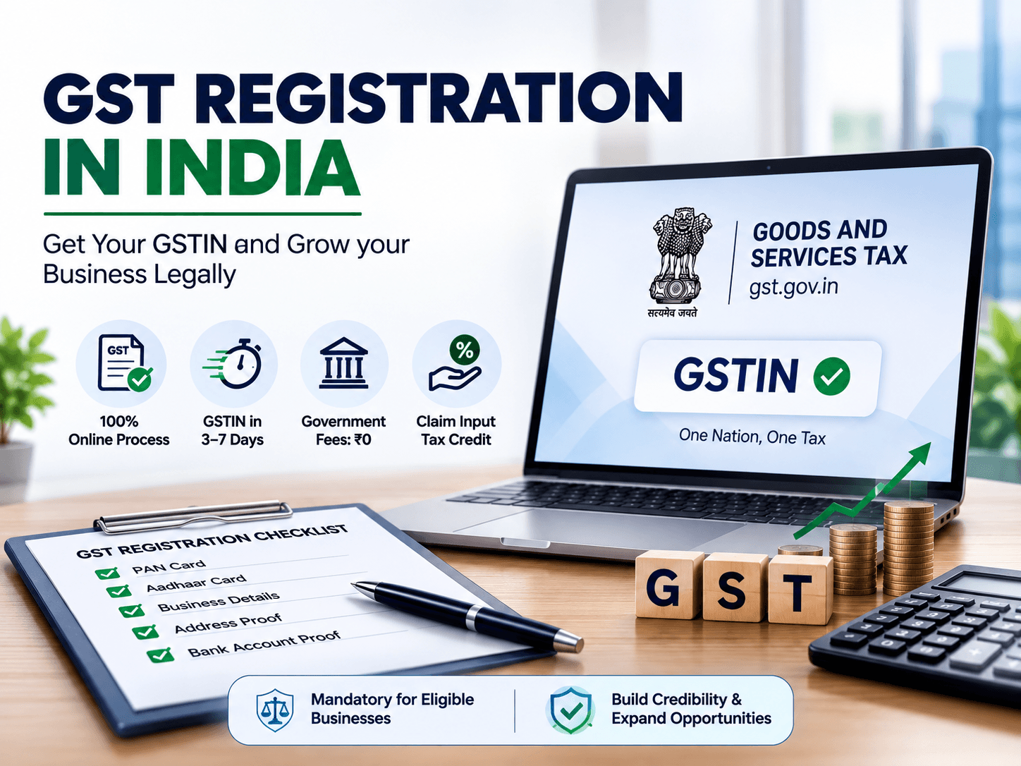 GST Registration in India: Process, Documents, Eligibility & Fees