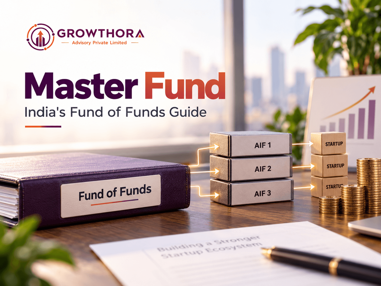 Master Fund in India showing Fund of Funds for Startups, SEBI-registered AIFs, startup investment flow and SIDBI-backed funding structure