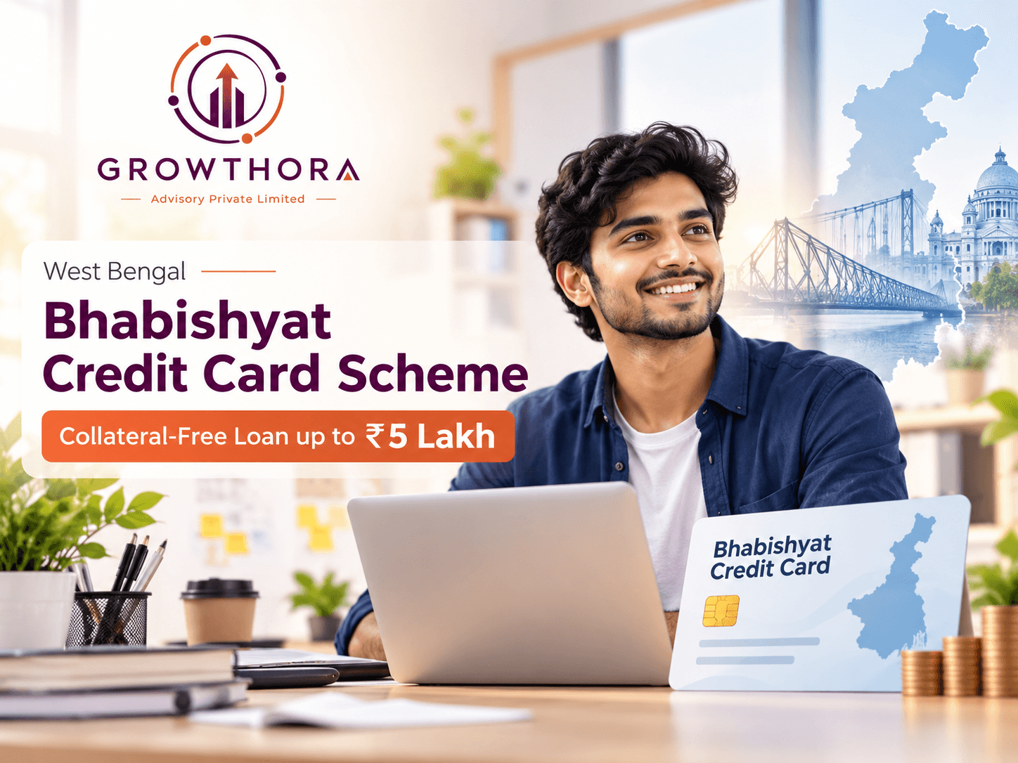 Bhabishyat Credit Card Scheme in West Bengal offering collateral-free business loans up to ₹5 lakh for eligible young entrepreneurs and small business owners